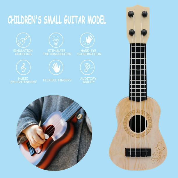 Guitarra de juguete para ukelele para , juguetes para ,6 rosado Sunnimix  Juguetes de ukelele para niños