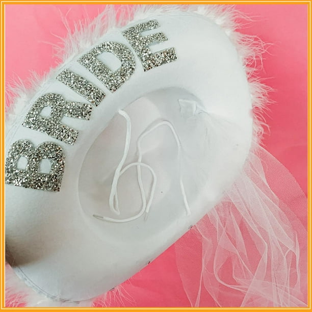 Sombrero de vaquero de estilo occidental, sombrero ancho para mujer,  sombreros de boda, sombrero de fieltro con de cristal para novia Sombrero  Yuyangstore Sombrero de vaquero