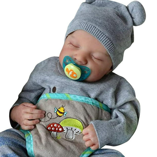 Muñecas de bebé realistas gel de sílice tamaño adecuado muñecas de bebé  recién nacido suaves y flexibles para el bienestar para mayores de 3 años  ANGGREK Otros