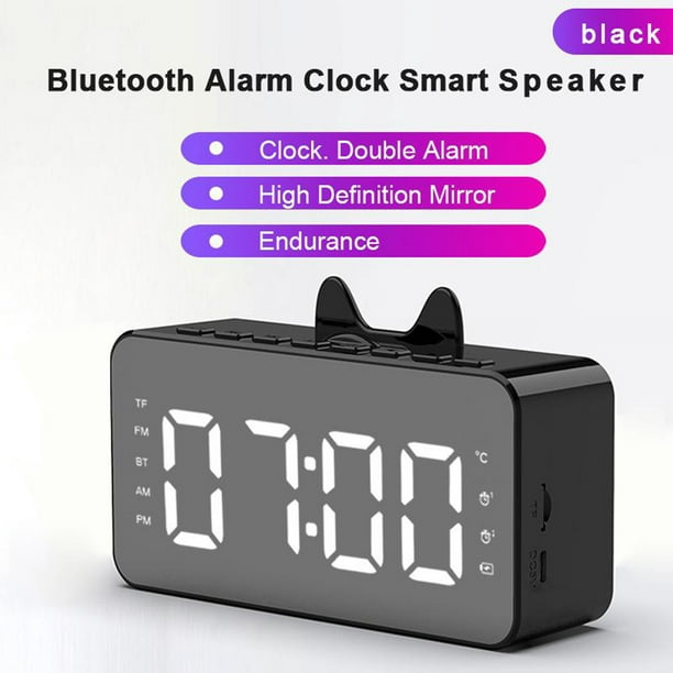 Reloj despertador Digital LED portátil, inalámbrico para teléfono, relojes  de con pantalla de temperatura de Dual para de , Blanco Macarena