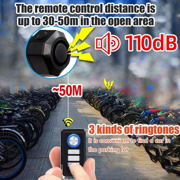Alarma Para Bicicleta Antirrobo Control Remoto Inalámbrico