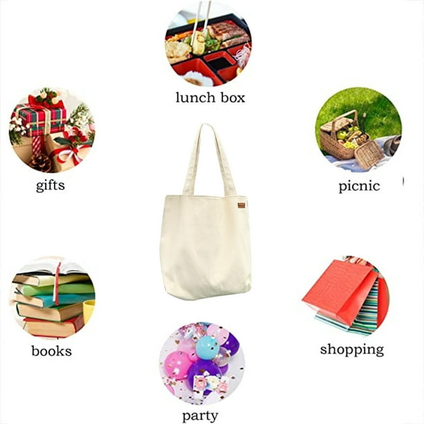 Las mejores bolsas de lona para compras de comestibles, bolsas de lona para  compras de comestibles con asas, bolsas de tela para comestibles, bolsas
