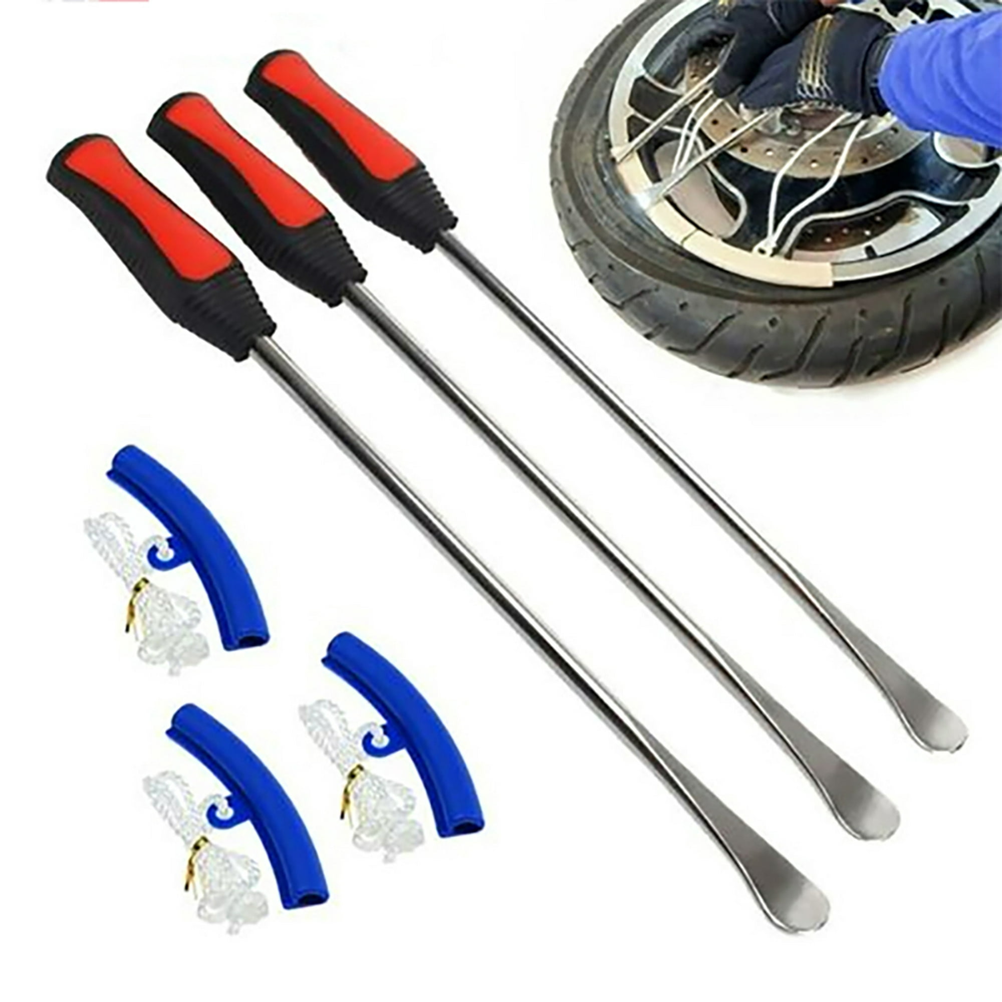 Motion18 Palanca de cuchara de neumáticos, herramientas de cambio de  motocicleta, kit de hierro, juego de reparación de neumáticos de bicicleta  de
