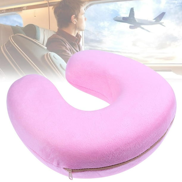  Almohada de cuello de coche floral rosa, cojín bohemio para  reposacabezas de asiento de automóvil, almohada de espuma viscoelástica  para el cuello, almohadas óseas para mujeres y hombres, conducción y viajes