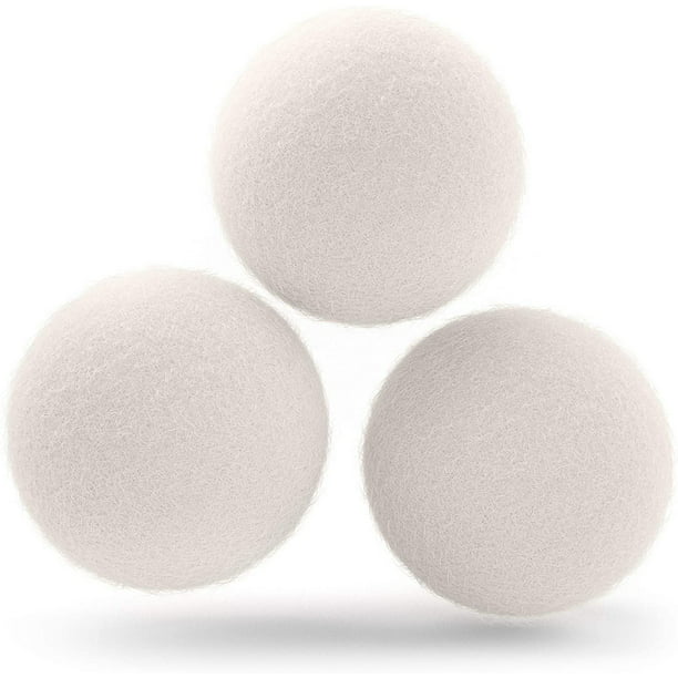 Paquete de 10 bolas de lana para secadora XL de 3 pulgadas, reutilizables,  para secadora, natural, sin pelusas, suavizante de tela, reemplaza las