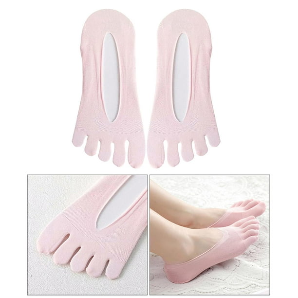 Calcetines con dedos del pie Calcetines con cinco dedos para mujer  Calcetines invisibles sin corte b Yinane Calcetín de cinco dedos para mujer