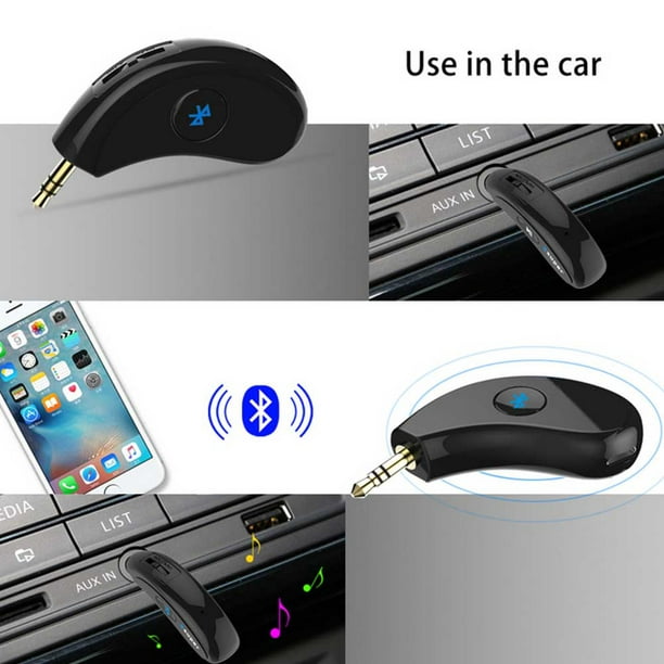 Receptor Bluetooth / Kit de Manos Libres para Coche, Adaptador Bluetooth  Auxiliar de 3.5 mm Portátil para Transmisión Inalámbrica de Música en  Sistemas de Audio en Casa, Coche, Auriculares y Altavoces. Levamdar