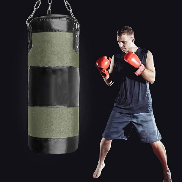 Bolsa de boxeo con relleno, cadenas y kit de protección Fitness Indumentaria