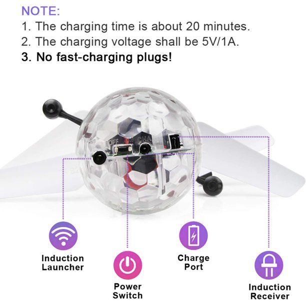 Juguete de bola voladora mágica - Drone RC de inducción infrarroja