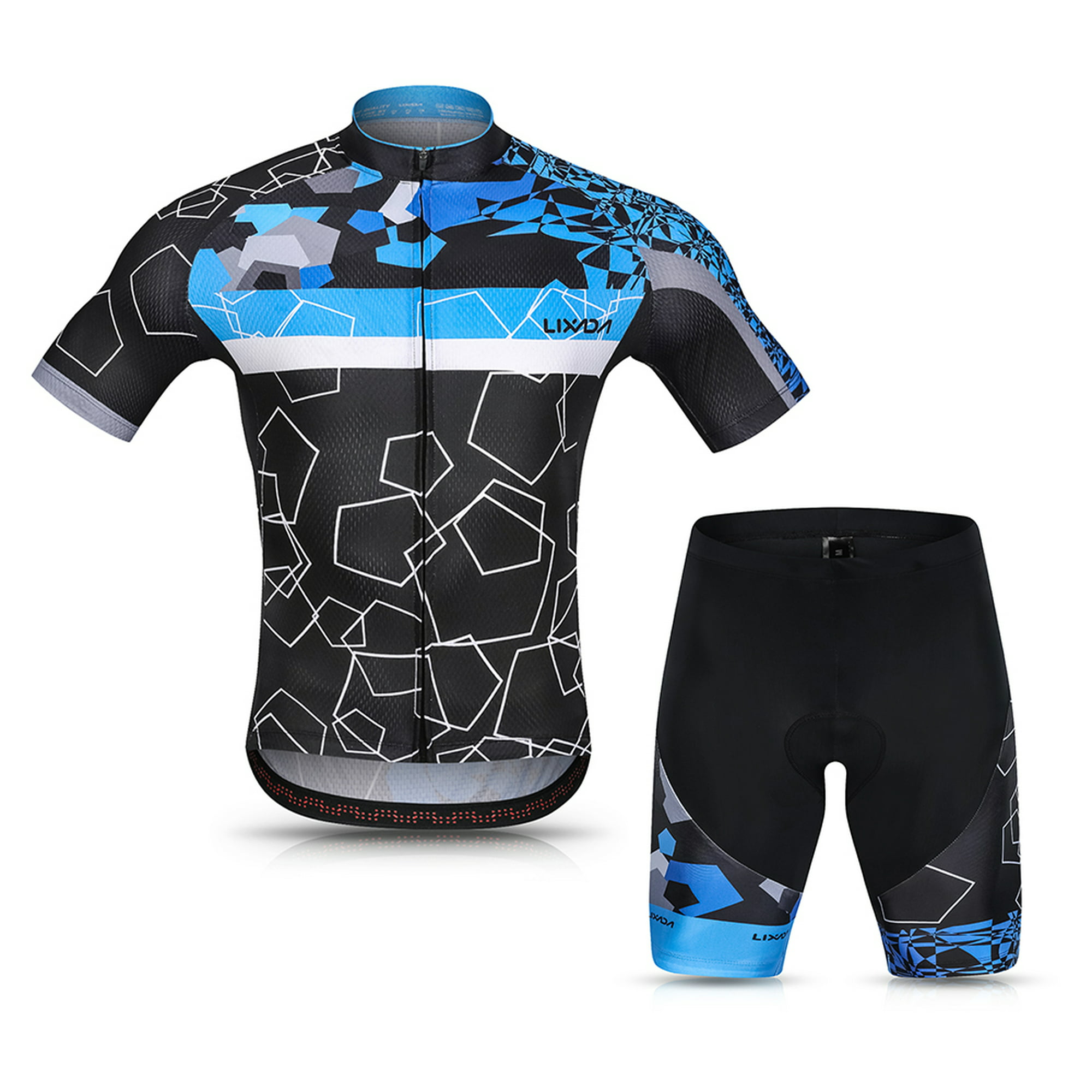 Camiseta de ciclismo Lixada para hombre, camisa de bicicleta de manga corta  transpirable y pantalones cortos acolchados, ropa de bicicleta MTB, traje  Lixada Jersey de ciclismo