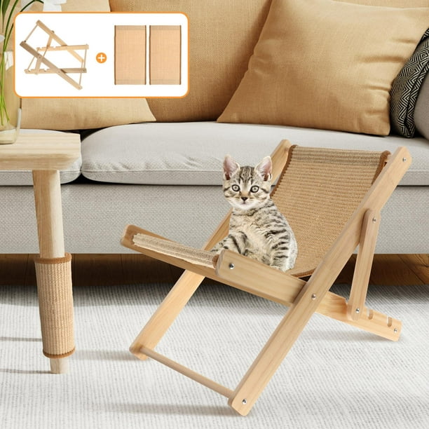 kinbor Hamaca para gatos – Hamaca para gatos – Cama de gatito, lindo  juguete de muebles de casa de gatito con asiento extraíble lavable suave y