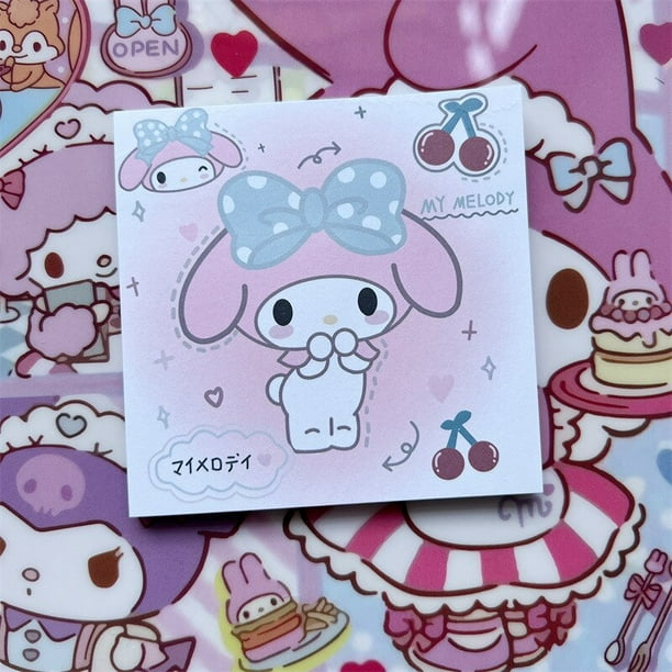 Pegatinas adhesivas de dibujos animados de Anime Sanrio, calcomanías de  Kuromi, papel decorativo de Hello Kitty, Cinnamoroll, regalos para  estudiantes