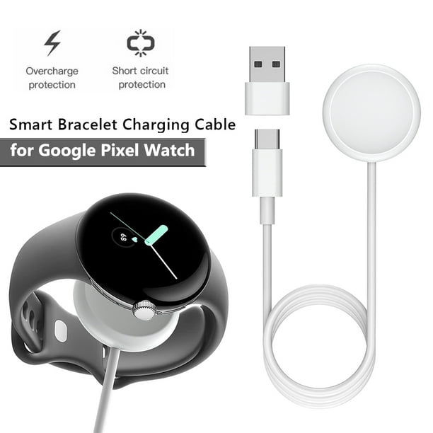 Cable de base de cargador inalámbrico convertidor de tipo C a USB de 1 m  para Google Pixel Watch
