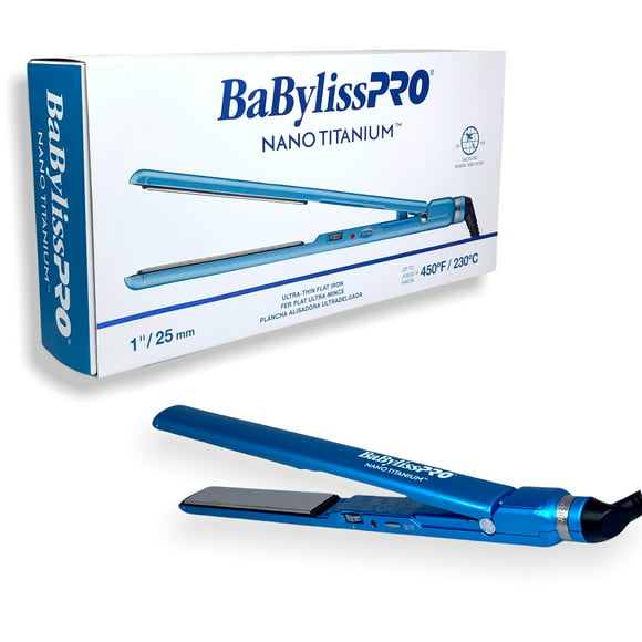 plancha para cabello azul babylisspro nano titanium bnt4072 babyliss bnt4072