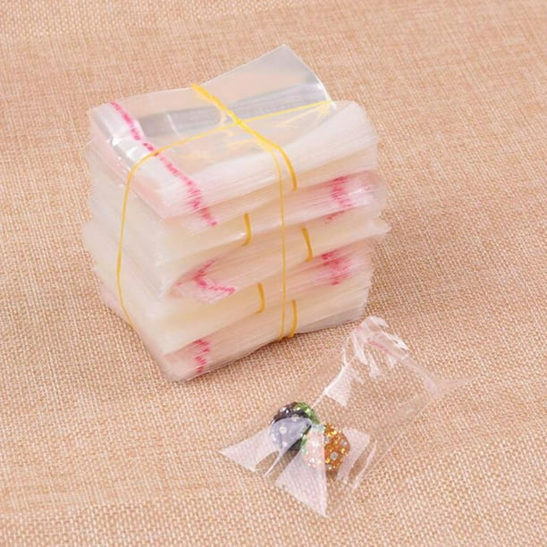 200 unids/ de bolsas de plástico transparente Opp autosellantes alimentaria  para dulces de joyería- 8x12cm Baoblaze Bolsas de celofán transparentes