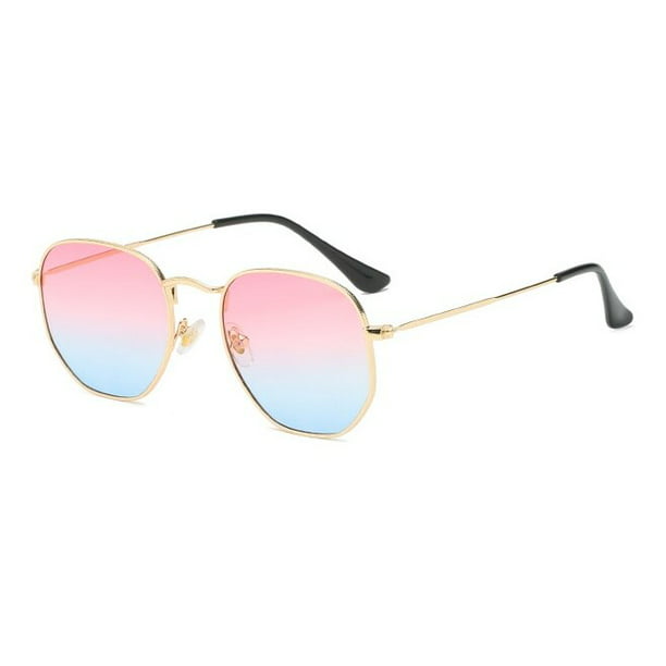Gafas de sol de moda para mujer, de marca, de diseñador, marco de Metal  hexagonal, gafas de sol para hombre, gafas de sol Vintag