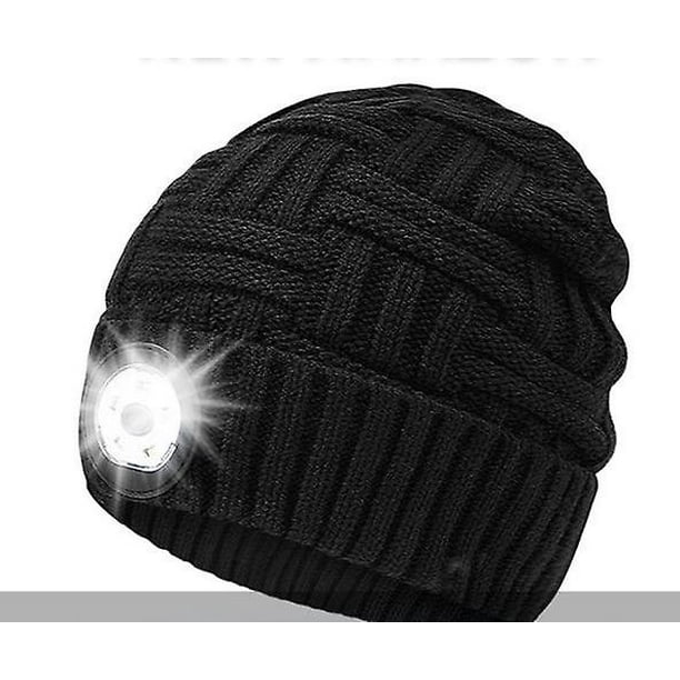 Gorro de lana LED con rellenos de luz, regalos compatibles con hombres y mujeres, gorro linterna de invierno para faros Afortunado Sencillez | Walmart en