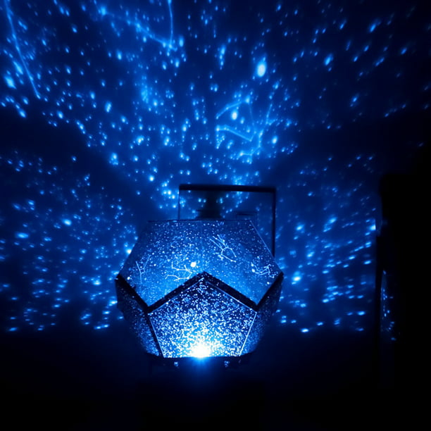 Mini lámpara de proyección LED Star Night, 2 piezas USB proyector de  estrellas luz nocturna, luz romántica ajustable de estrella para el techo  del