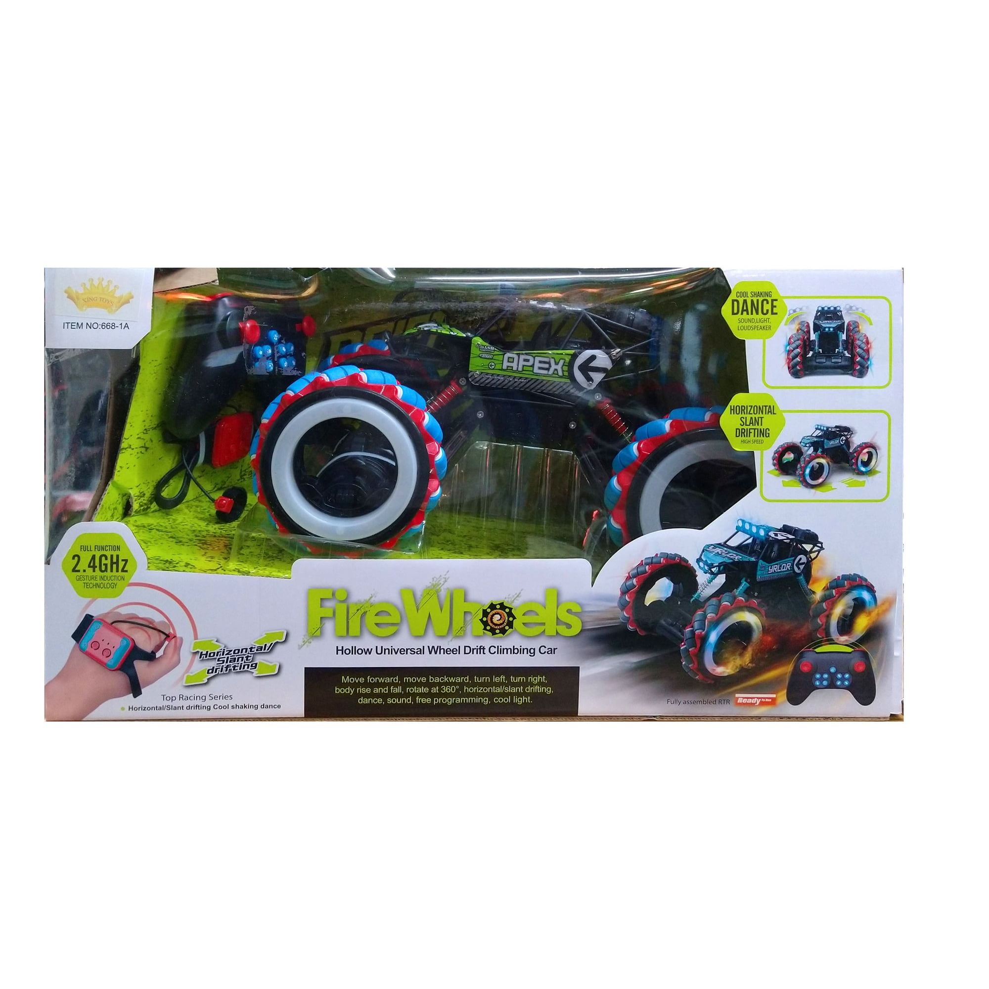  Juguetes para niños de 5, 6 y 7 años, autos de juguete con  control remoto giratorio de 360° para niños de 5, 6, 7, 8, 2.4 GHz Monster  Truck RC Drift