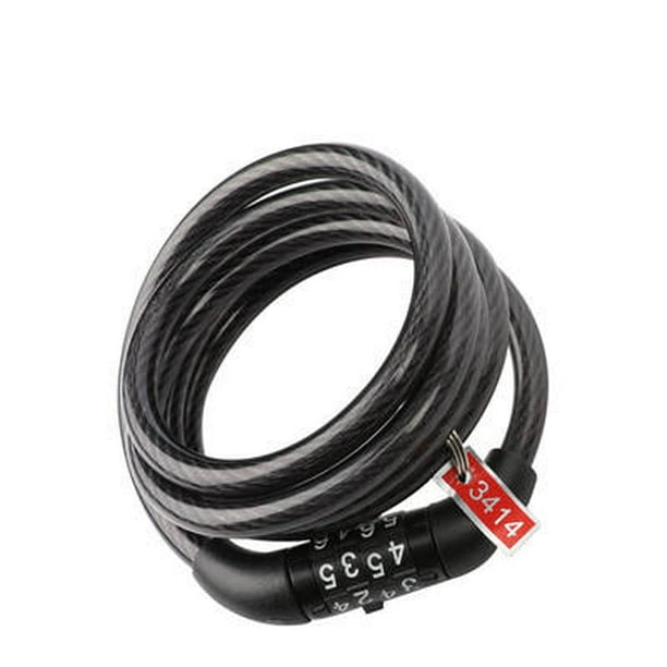 Master Lock - Cable con candado para bicicleta, con combinación, para  equipo al aire libre, color negro