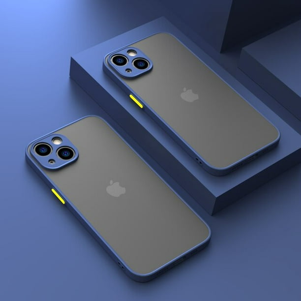 Funda de teléfono a prueba de golpes mate para iPhone 13 11 14 Pro Max 12  Mini X XR XS 7 8 14Plus SE funda de silicona de lujo parachoques transparente  dura