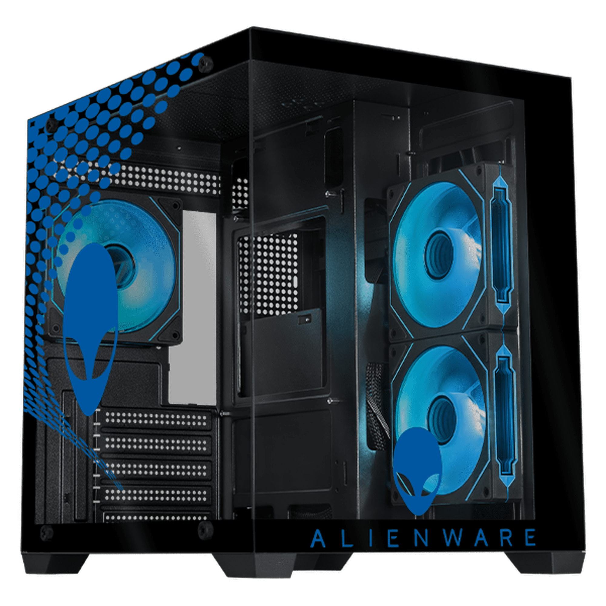 Gabinete xtreme pc gaming alienware edition mini torre 3 fan argb negro cxtaltabk