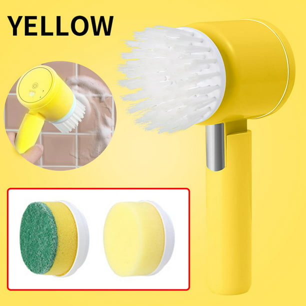 Cepillo de limpieza eléctrico, fregador de baño multiusos, limpieza de  ventanas del hogar Amarillo perfecl cepillo electrico