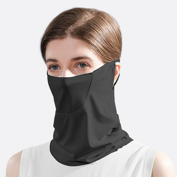 Raisun Pasamontañas negro, máscara de cara completa, polaina para el  cuello, bufanda táctica, cubierta bucal, protector UV, calentador de  cuello