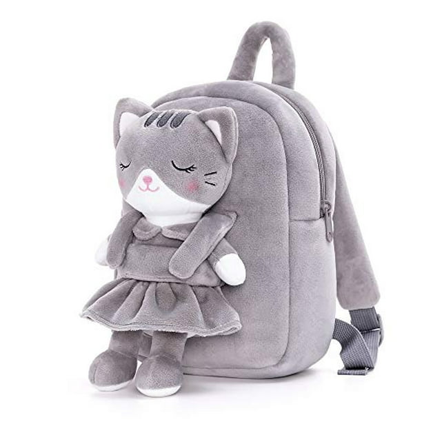 Lazada Mochila de gato para niños pequeños, mochilas para niñas con juguete  desmontable para gatos de 11 pulgadas a partir de 2 años