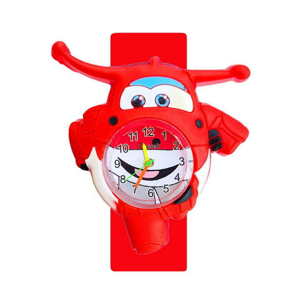 Reloj de coche de dibujos animados para niños, relojes de juguete para  niños, reloj para niñas y niños, pulsera para bebé, regalo, esfera de  avión