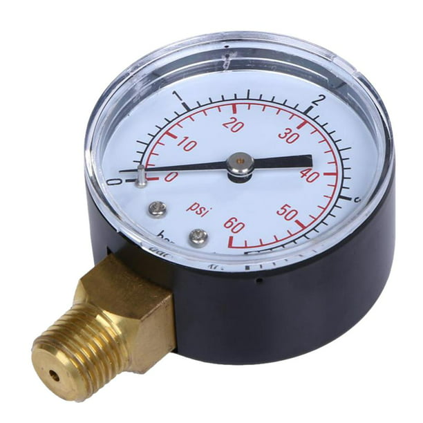 Manómetro de Presión , Manómetro de Agua, Aceite, Presión de Aire, Presión  Del Compresor de Aire , 1,97x2,76x1,09 Pulgadas Macarena Manómetro de  presión