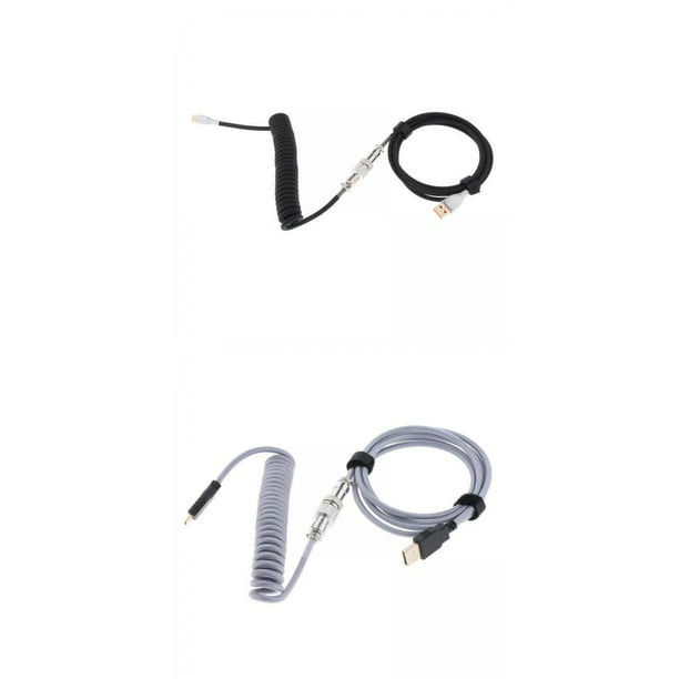 2x Cable en Alambre # 1.8m Puerto USB 5V 4A Mecánico Teléfono Móvil shamjiam Alambre de cable en espiral