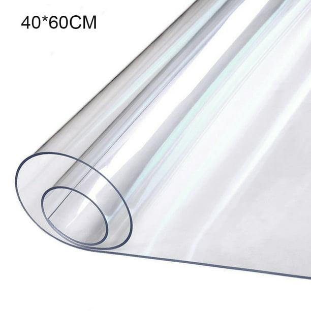 Protector de mesa transparente de plástico transparente de PVC para  oficina, cubierta para escritorio, cubierta de vidrio Vinyle, mesa de  comedor