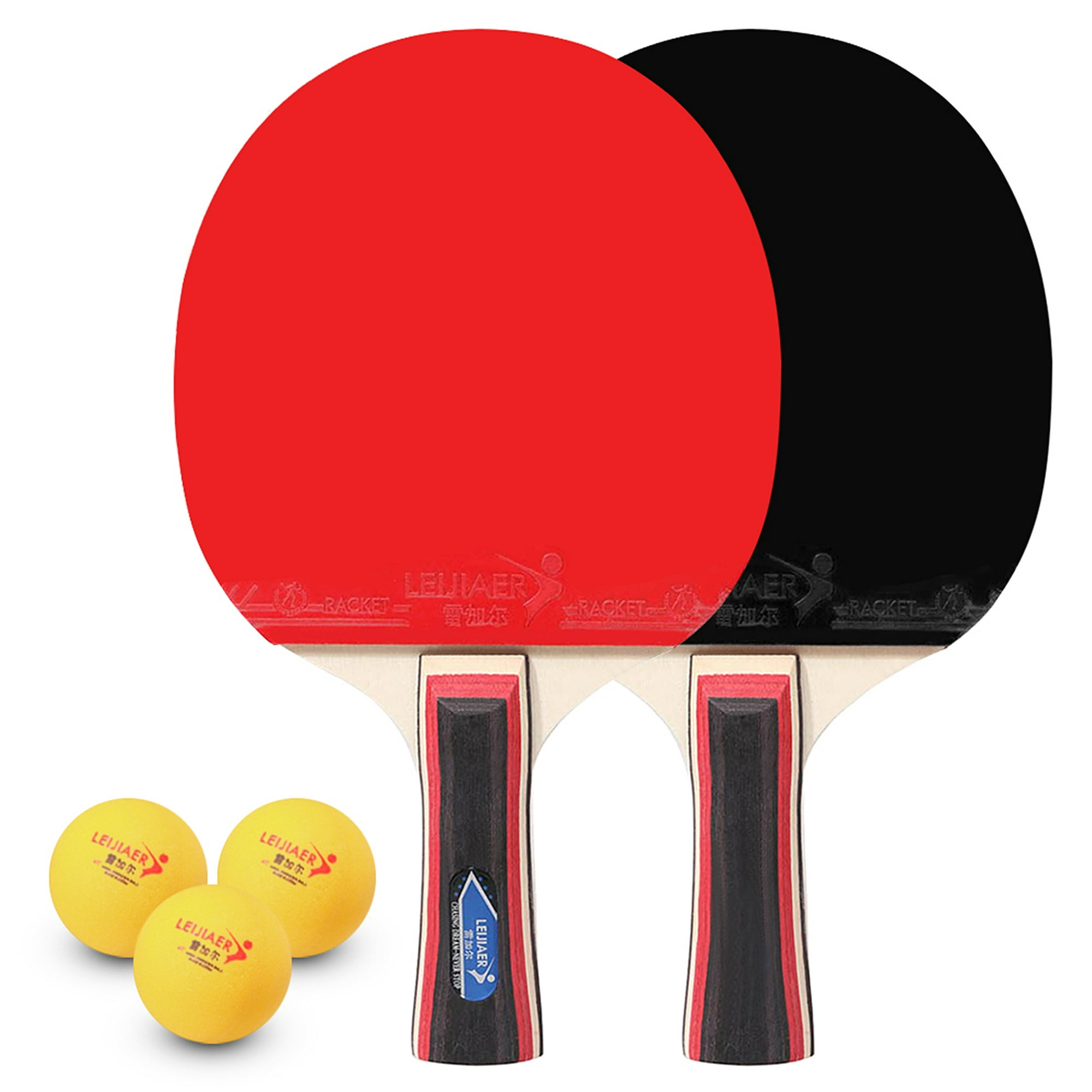  Sportneer Juego de palas de ping pong, pala de tenis de mesa, 2  palas de tenis de mesa y 4 pelotas, juego de raqueta de ping pong portátil  para adultos en