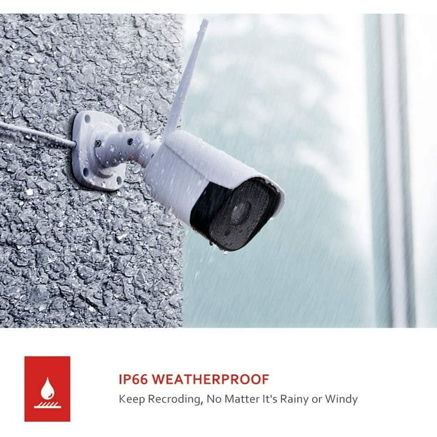 Cámara de seguridad exterior inalámbrica 1080P para seguridad en el hogar  con visión nocturna de detección de movimiento a prueba de agua IP66 ACTIVE  Biensenido a ACTIVE