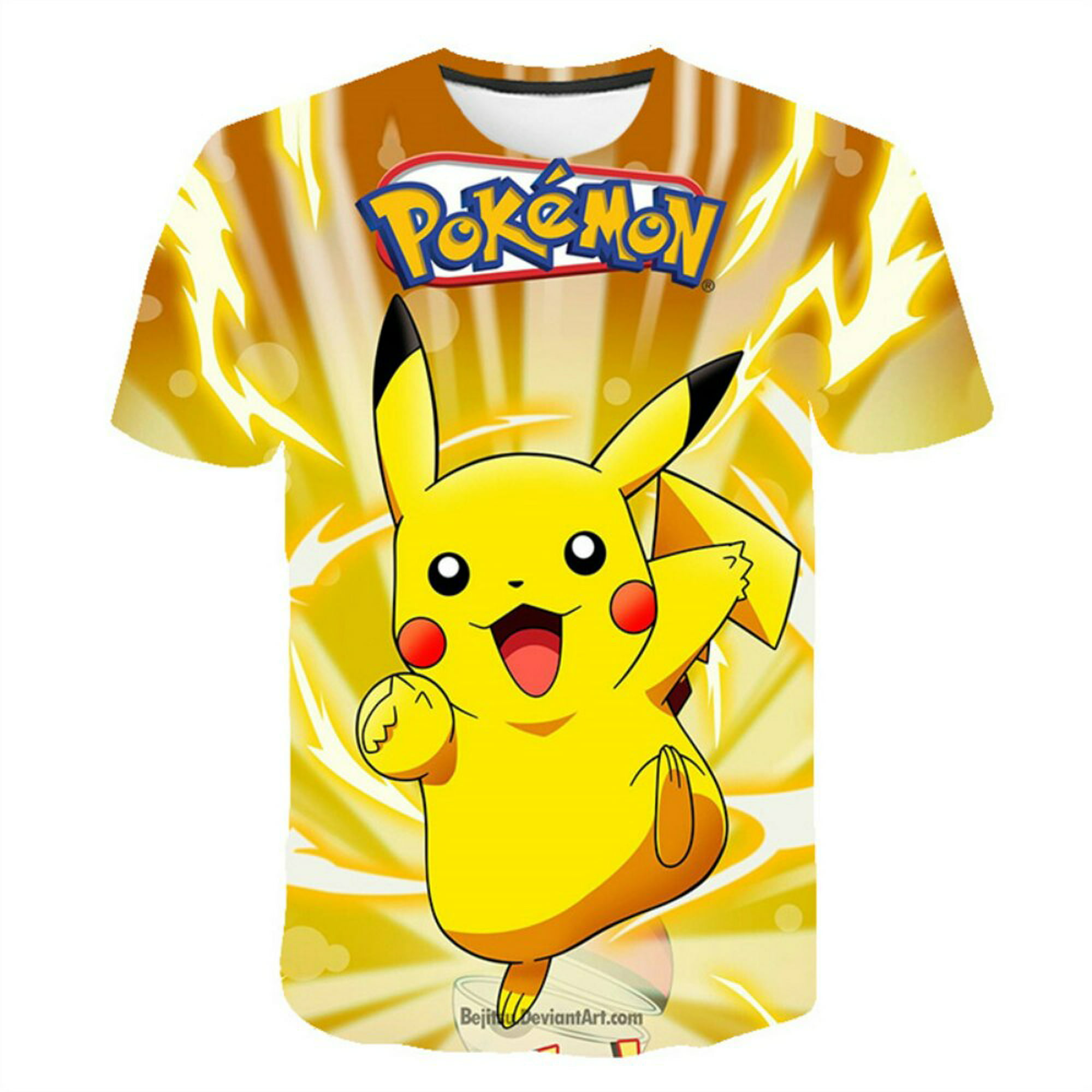 Pokemon Camiseta Niños Pikachu Pika Comic Gamer Kids White Top 11-12 Años,  Gris