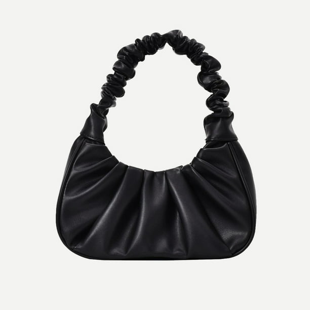 Bolso de hombro tejido a la moda para mujer bolsa informal Ehuebsd de mano  pequeña de Color puro de cuero PU elegante con asa superior