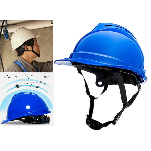 Casco de Seguridad con Trinquete para El Trabajo, en Casco General para  Trabajar Mientras Se Escala Y Se Monta - Azul Sunnimix Sombrero de  seguridad