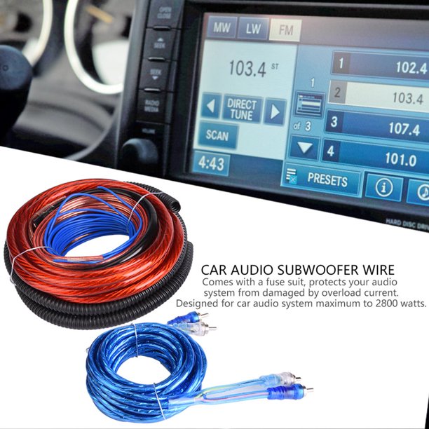 Kit de cableado de Audio para coche, amplificador de potencia de calibre 8,  Cable de instalación, Cable de Control para altavoz Subwoofer de Audio para  coche multicolor