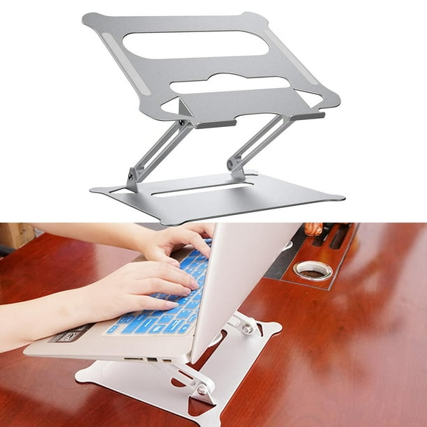 Soporte para computadora portátil para escritorio, elevador ajustable para  laptop ABS+soporte plegable de silicona para laptop portátil, soporte de