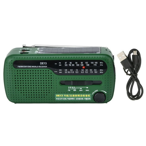 Radio FM, Radio FM Radio pequeña de alta sensibilidad Radio portátil  recargable Rendimiento finamente sintonizado Jadeshay A