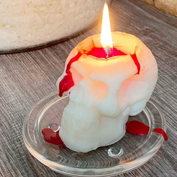 Molde de vela de calavera - Molde de silicona para velas para hacer resina  epoxi de aromaterapia de cera, gran regalo hecho a mano, kit para hacer  velas oso de fresa Hogar