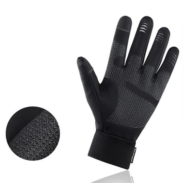 Guantes de invierno para pantalla táctil para hombre, guantes térmicos de  punto suave para correr, conducir y senderismo, 1 par negro