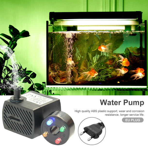 Bomba de agua sumergible pequeña de 4 W para acuario tortuga pecera, doble  uso de agua de mar y agua dulce, ahorro de energía y ahorro de energía