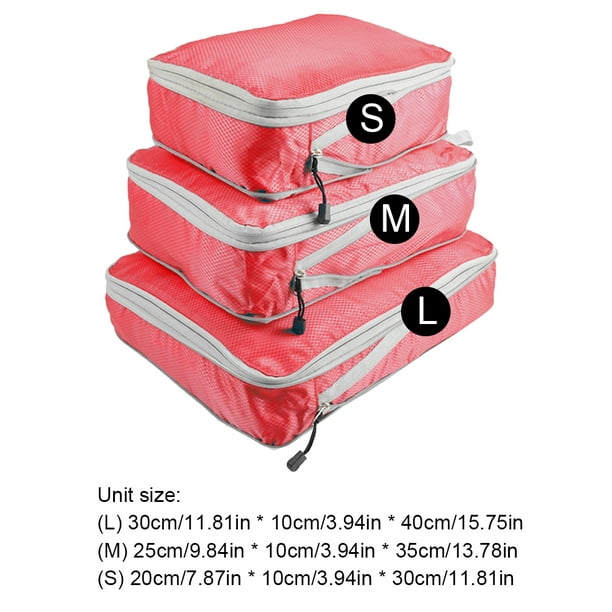 Bolsas De Almacenamiento De Viaje 3 uds bolsa para guardar ropa comprimible  plegable para vacaciones familiares esquí (rojo)