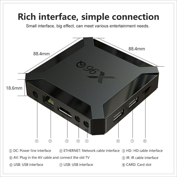 Tv Box Pro Android 11 4gram 64gbrom + Control Air De Voz Genérico x88