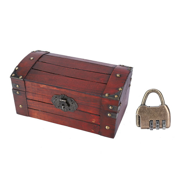 Natural Treasures - Cajas de almacenamiento de madera – Juego de 2: cofres  de madera decorativos vintage, cajas de tesoros decorativas, baúles de