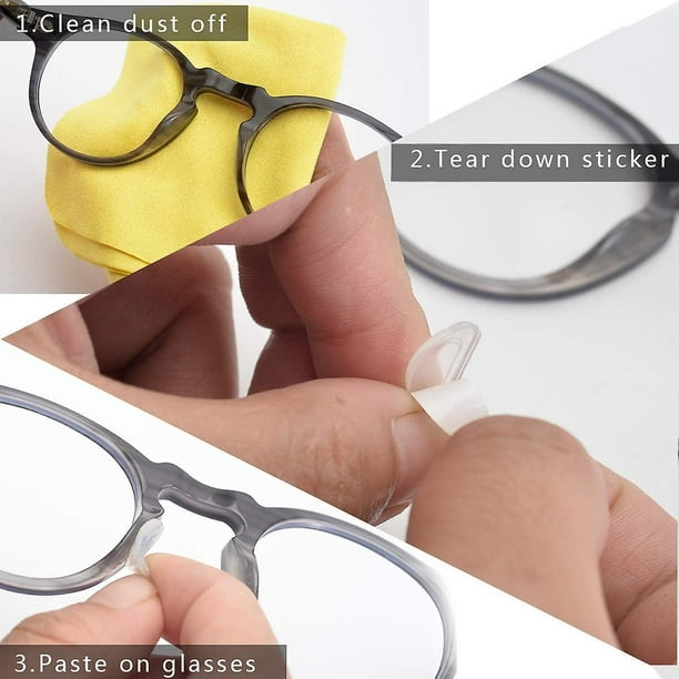 Almohadilla adhesiva de silicona antideslizante para gafas de