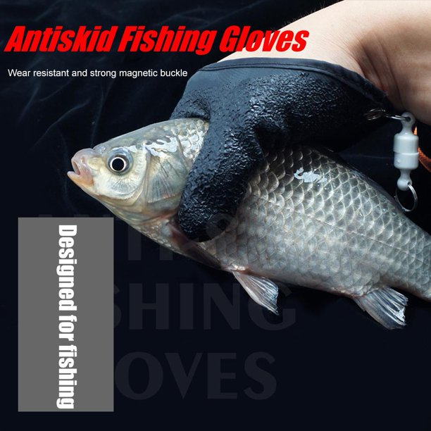 Guantes de pesca antideslizantes para atrapar peces, guante de trabajo  resistente al agua con dedo completo