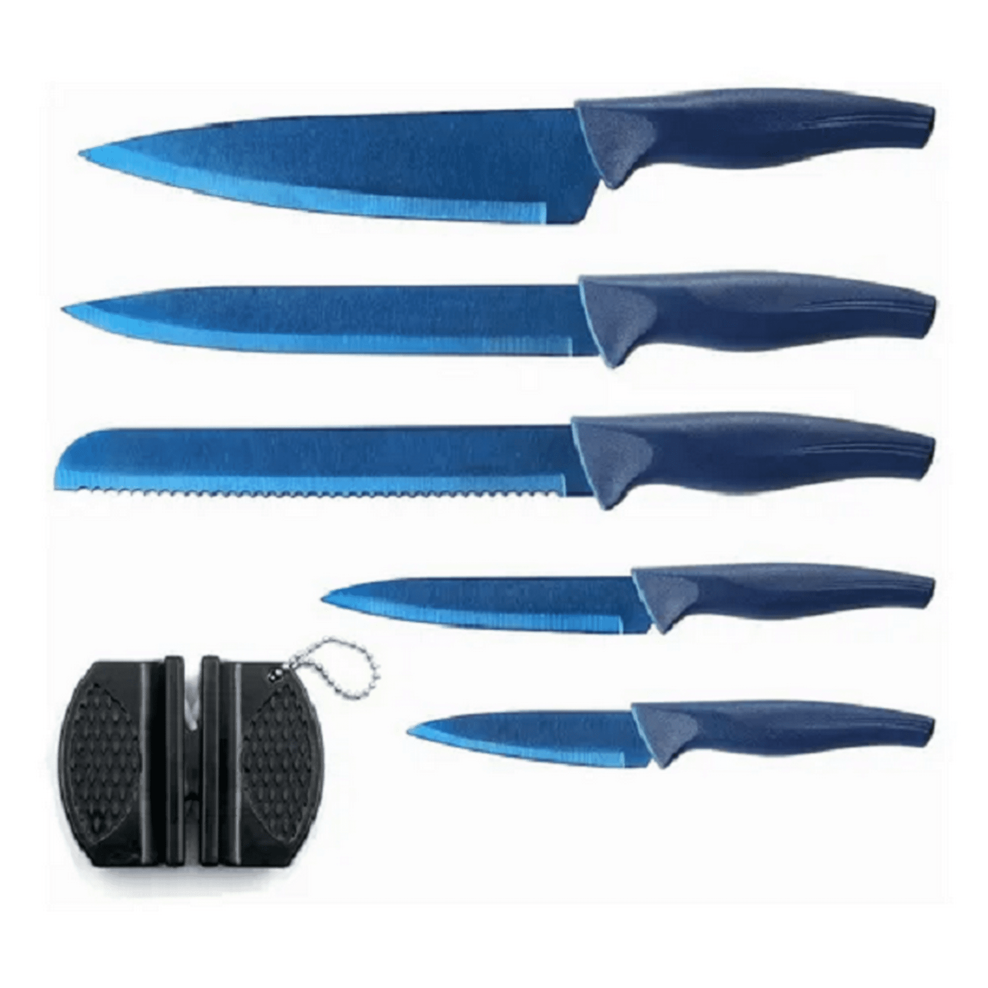 Set de cuchillos de acero inoxidable con bloques, cuchillo de chef y  maquinilla para cocina de Zulema